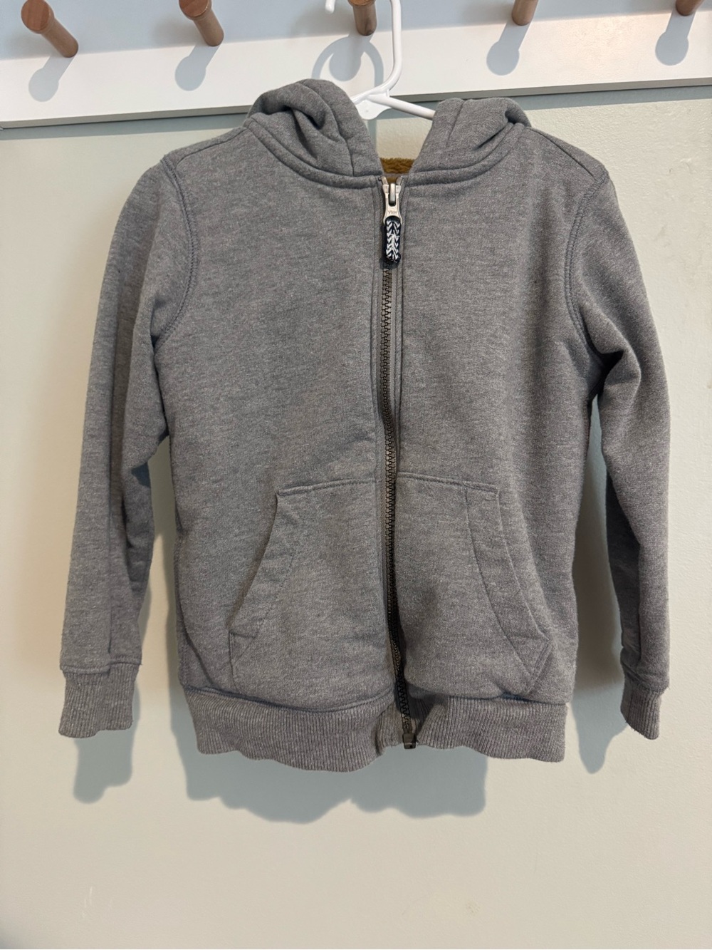 5T Carter's Gray Zip Lined Hoodie